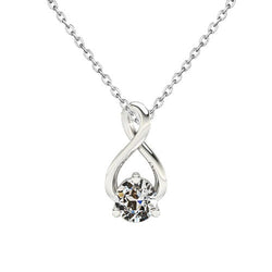 Luxury Diamond Pendant Necklace – 1 ct 14 Karat White Gold