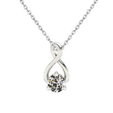 Diamond Pendant Necklace 1-ct 14 Karat White Gold – main view