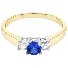 Two Tone Engagement Ring 2 Carats Round Natural Earth Mined DIAMOND ( NOT LAB GROWN ) Tanzanite