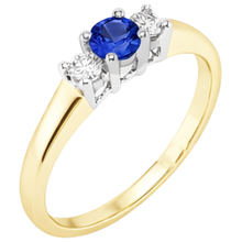 Two Tone Engagement Ring 2 Carats Round Natural Earth Mined DIAMOND ( NOT LAB GROWN ) Tanzanite
