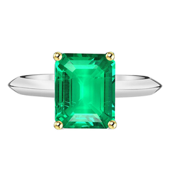 Genuine GIA-Certified Emerald Precious Stone Ring 4 ct