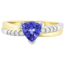 natural round tanzanite 2.60ct ring side angle