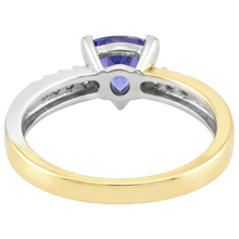 natural round tanzanite 2.60ct ring with diamond accents