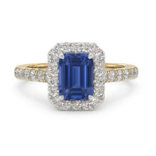 natural emerald sapphire 3ct ring side angle