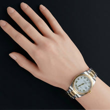 Two Tone Oyster Bracelet Rolex Datejust 36 Mm Men's Watch White Dial QUICK SET