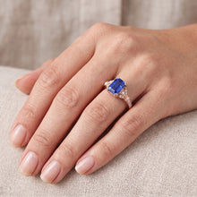 Two Tone Round Natural Earth Mined Diamond Vintage Style Sapphire Engagement Ring 3 Carats