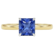 natural radiant sapphire 1.50ct ring side angle