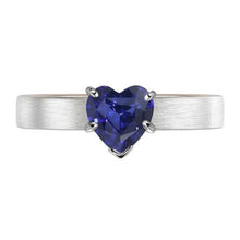 natural heart sapphire 1.50ct ring side angle