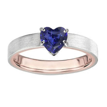 natural heart sapphire 1.50ct ring profile view