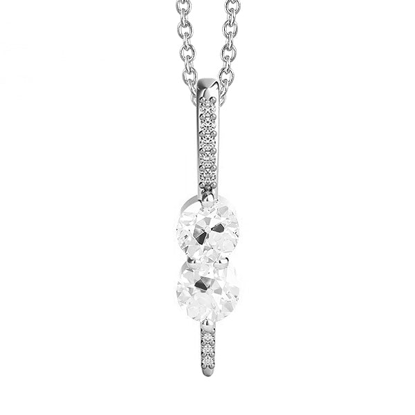 Sophisticated Diamond Drop Pendant 1 ct – main view