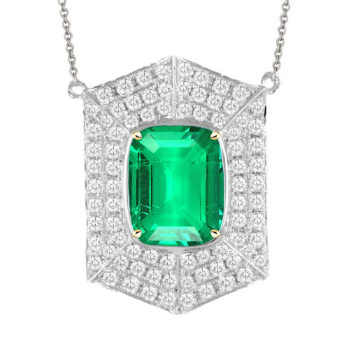 Brilliant Stone Pendant Necklace 3 ct – main view