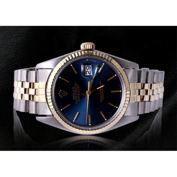 Rolex Date Just Watch Blue Stick Dial