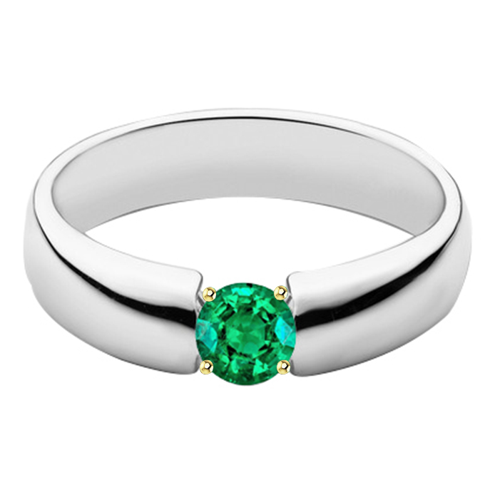 High-End Fine Emerald Precious Stone Ring 1 ct – main view