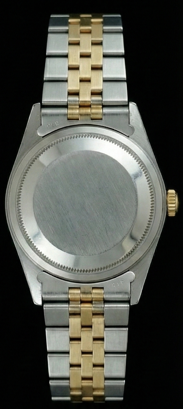Two Tone Fluted Bezel Datejust Lady Watch Blue Roman Dial Rolex