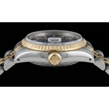 Two Tone Jubilee Bracelet Rolex Dj Watch Black Stick Dial Fluted