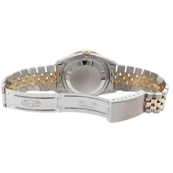 Two Tone Jubilee Watch Bezel Natural Earth Mined Diamond Dial Rolex Datejust QUICK SET