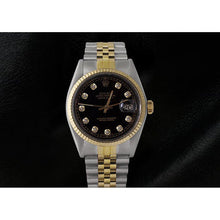 Two Tone Men Rolex Datejust Watch Diamond-Dial Jubilee Bracelet
