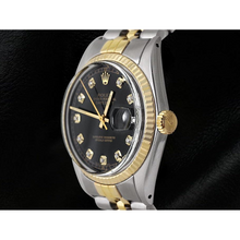 Two Tone Men Rolex Datejust Watch Natural Earth Mined Diamond Dial Jubilee Bracelet