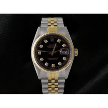 Two Tone Men Rolex Datejust Watch Natural Earth Mined Diamond Dial Jubilee Bracelet