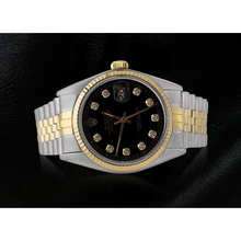 Two Tone Men Rolex Datejust Watch Natural Earth Mined Diamond Dial Jubilee Bracelet