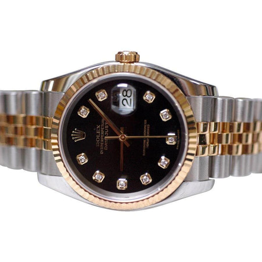 Two Tone Rolex Date Just Watch 