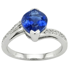 Unique Sapphire Marquise Natural Earth Mined DIAMOND ( NOT LAB GROWN ) Ring