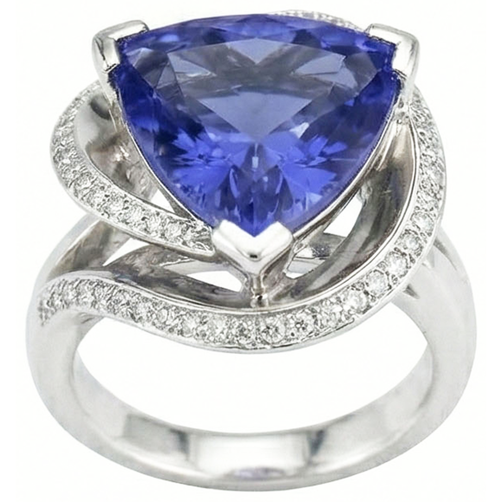 Unique Sapphire Ring Art Deco