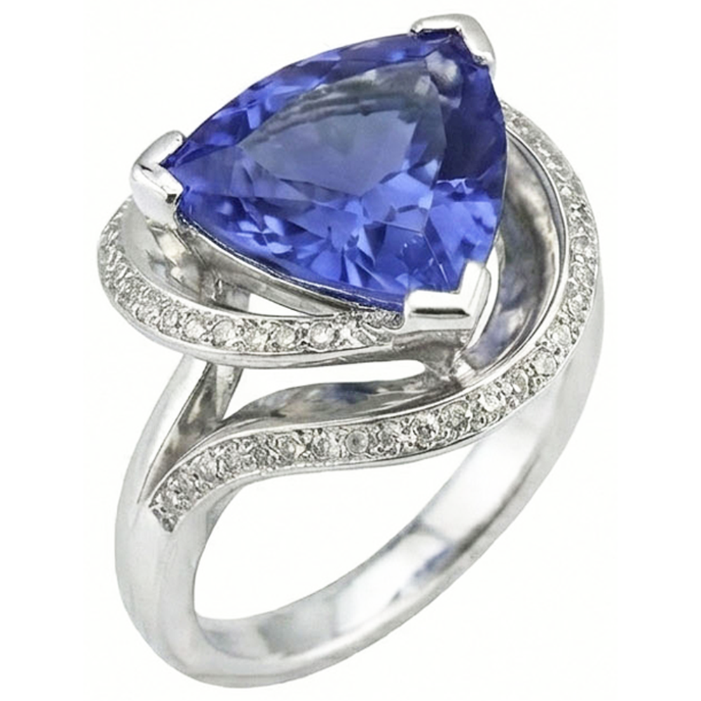 Unique Sapphire Ring Art Deco