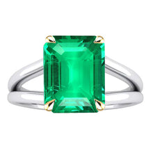 Custom Colombian Emerald Colored Stone Ring 4 ct – main view