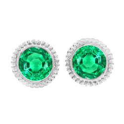 14 Karat White Gold GIA Certified Colombian Emerald Gemstone