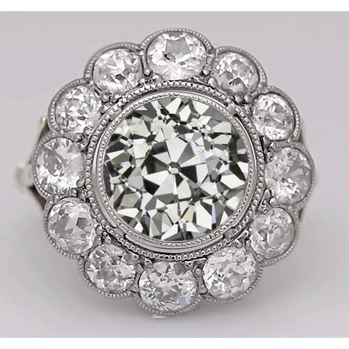 Halo Engagement Ring 14K White Gold with Brilliant Diamond – main view