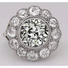 Halo Engagement Ring 14K White Gold with Brilliant Diamond – main view