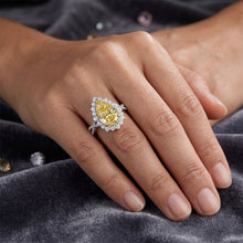 VVS Clarity Halo Setting Ring – Yellow Canary Diamond 3.75 ct