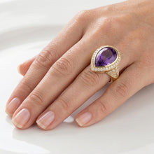 VVS Clarity Precious Stone Ring – Purple Amethyst 6.50 ct 14K