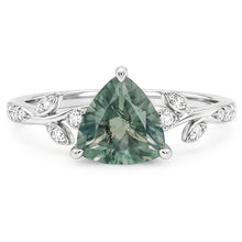 VVS Green Prasiolite Gemstone Ring 2.0 ct – 14 Karat White Gold