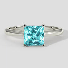 Vibrant 1.75 Carat Cushion Paraiba Ring