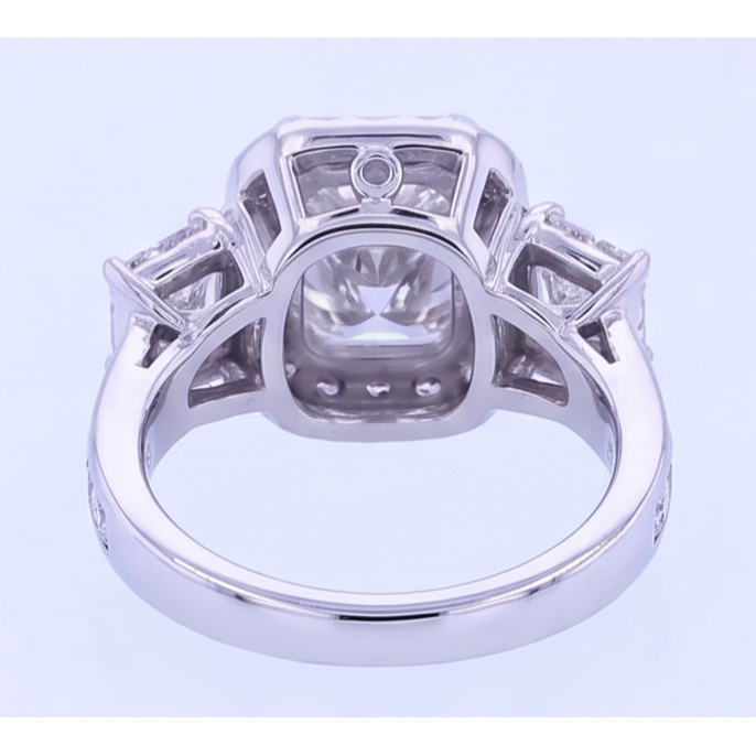 Vintage Inspired 3.50 Carats Cushion Mined Anniversary Ring