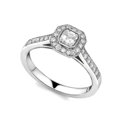 Vintage Look 2.5 Carat Asscher Natural Earth Mined Diamond Ring