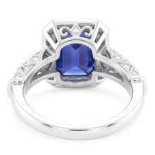 Vintage Look Art Deco Sapphire Natural Earth Mined Diamond Ring