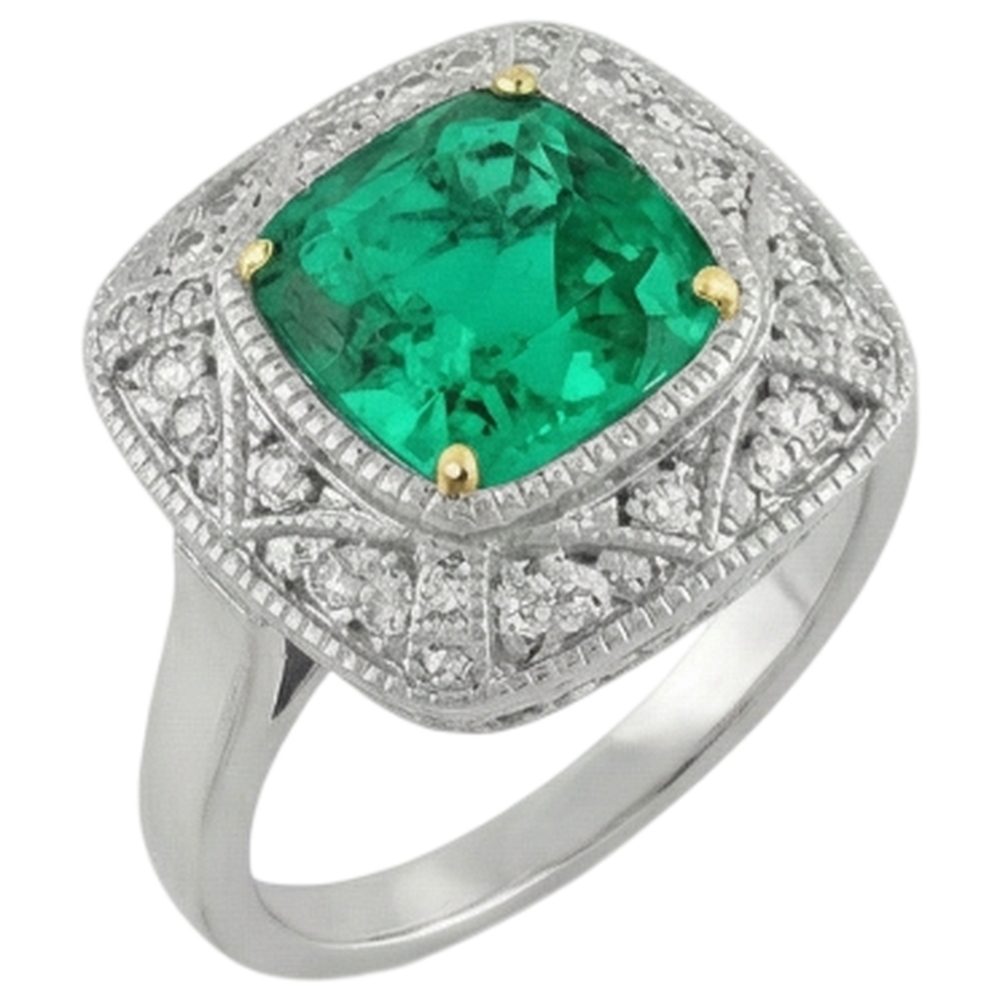 Designer Gemstone Ring 3 ct – side view