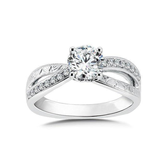 Vintage Style 2.30 Carats Round Cut Diamond Anniversary Ring