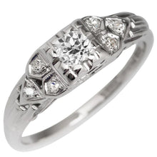 Vintage Style Cushion Old Mine Cut Real Diamond Wedding Ring 3 Carats