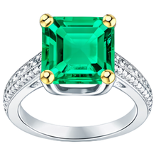 Natural Colombian Emerald Precious Stone Ring – profile view