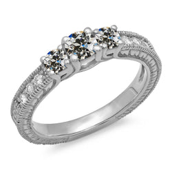 Vintage Style Round Old Miner Genuine Natural Earth Mined Diamond Ladies Jewellery 5 Carats