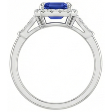 Vintage Style Halo Ring Emerald Ceylon Sapphire & Natural Earth Mined Diamond 4.25 Carats