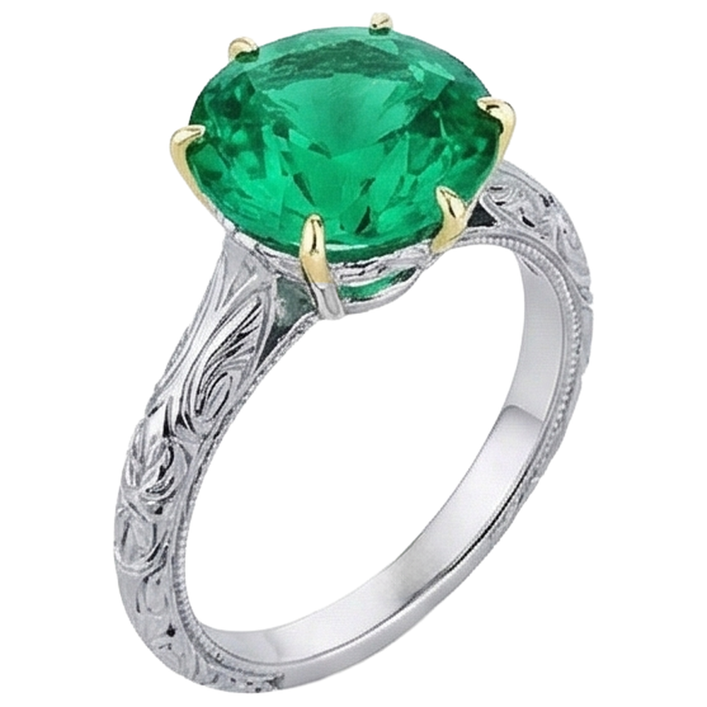 Handcrafted Gemstone Ring 3 ct – angle view