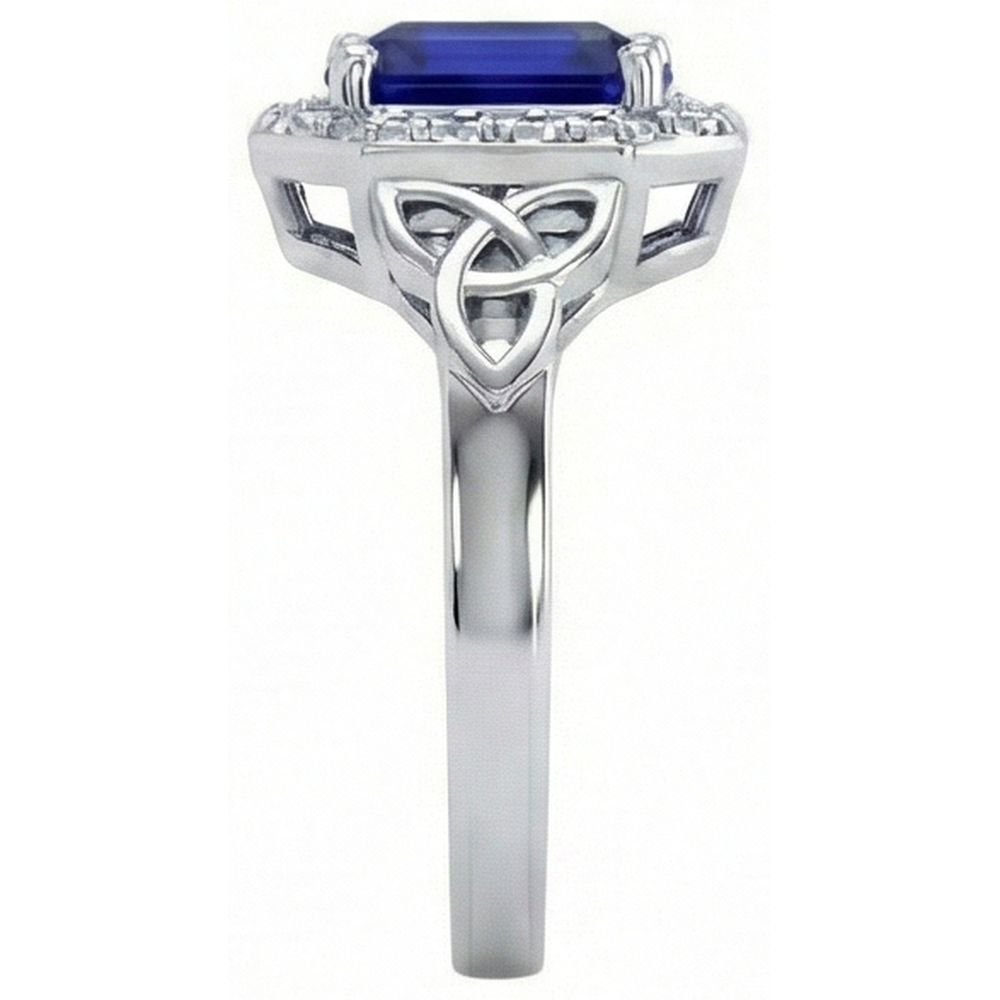 Vintage Style Natural Earth Mined Diamond & Emerald Sri Lankan Sapphire Ring 6 Carats New