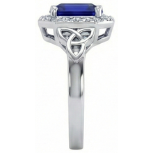 Vintage Style Natural Earth Mined Diamond & Emerald Sri Lankan Sapphire Ring 6 Carats New