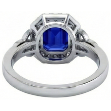 Vintage Style Natural Earth Mined Diamond & Emerald Sri Lankan Sapphire Ring 6 Carats New