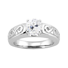 Vintage Style Old Cut Round Real Diamond Anniversary Ring 1.75 Carats